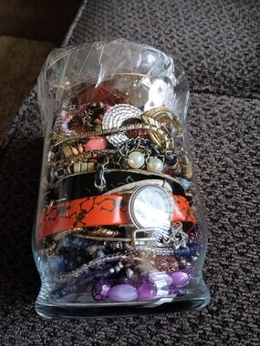 Mixed Women’s Jewelry Bundle - Orange, Purple, Gold, Black Accents